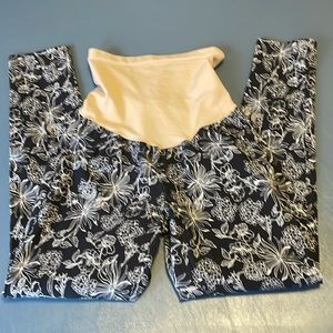 Women’s Leggings Black & White Maternity Motherhood Small